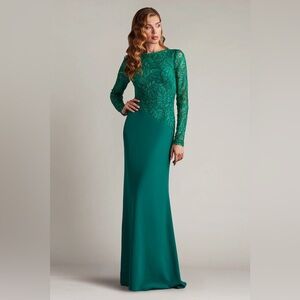 TADASHI SHOJI - CALISTE EMBROIDERED CREPE GOWN